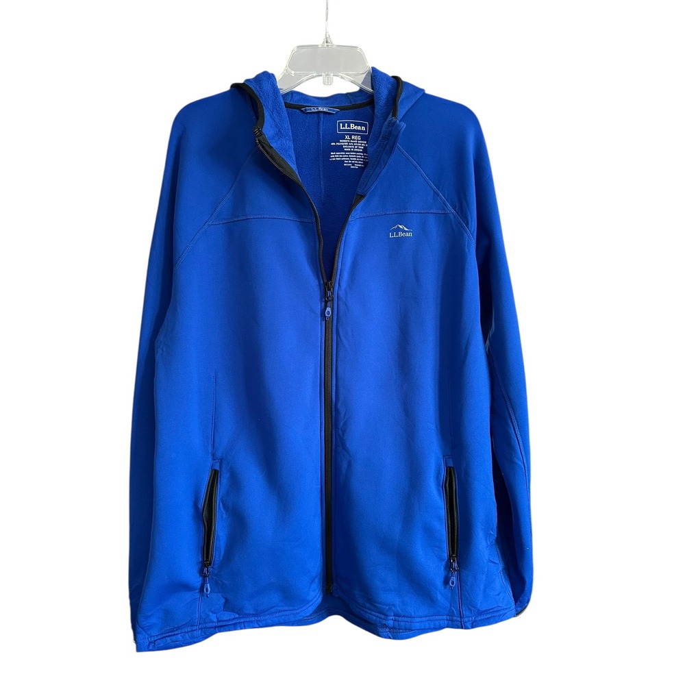 L L Bean Women XL‎ PrimaLoft ThermaStretch Fleece Jacket Hood Full-Zip Outdoors
